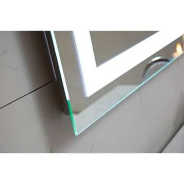36X28 Inch LED Lighted Bathroom Mirror with Dimmable Touch