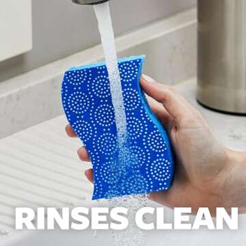 Scotch-Brite Odor Resist Non-Scratch Scrub Sponge, Dishwasher-Safe Kitchen Sponges that Resist Bacterial Odors, Multipurpose Dish Sponge for Gentle Cleaning, 6 Dish Sponges