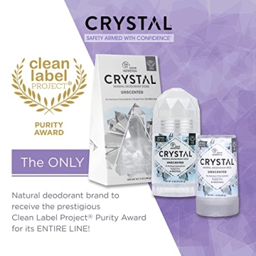 Natural CRYSTAL Mineral Deodorant Stick for Travel