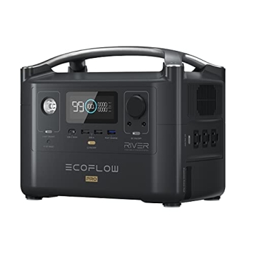 EF ECOFLOW RIVER Pro Portable Power Station 720Wh, Power Multiple Devices, Recharge 0-80% Within 1 H...