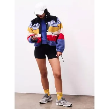 Fhniepan Women's Printed Fleece Jacket - Stylish & Cozy