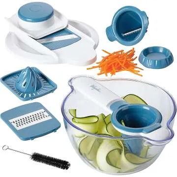 Ayesha 5-in-1 Mandoline & Spiralizer Set - Twilight Teal