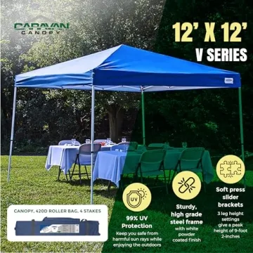 Caravan Canopy V Series 2 Pop-Up Tent 12x12 Durable Shade