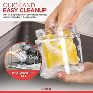 EatNeat Stylish Glass Canisters Set - Airtight Food Storage