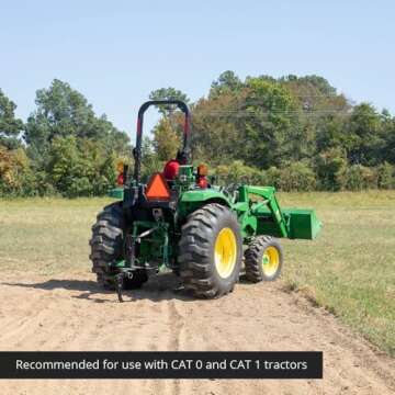 Titan Attachments Hitch Mounted Ripper Box Scraper V2, 16in Shank, Fits 2in Receiver Adapters, CAT 0 and CAT 1 Tractors, Trenching Sub Soil Shank, Landscaping Equipment