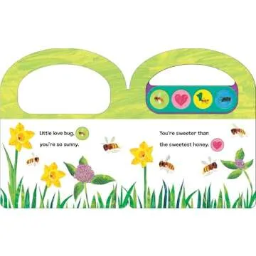 World of Eric Carle, Little Love Bugs Carry Along Handle Sound Book - Perfect Gift for Valentine’s Day - PI Kids