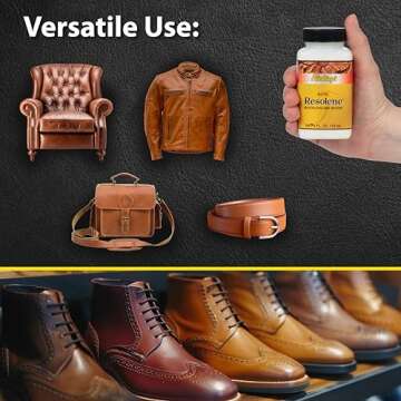 Fiebing's Acrylic Resolene (4 oz, Neutral) - Protective Acrylic Leather Finisher - Glossy Finish Top Coat for Dyed & Polished Leathercraft - Flexible, Durable, Water Resistant for Boots, Couch, Purse