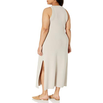 The Drop Gabriela Halter Neck A-Line Maxi Dress Silver Cloud