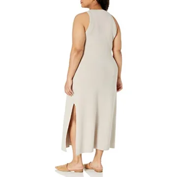 The Drop Gabriela Halter Neck A-Line Maxi Dress Silver Cloud