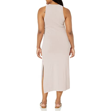 The Drop Gabriela Halter Neck A-Line Maxi Dress Silver Cloud