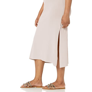 The Drop Gabriela Halter Neck A-Line Maxi Dress Silver Cloud