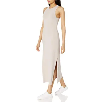 The Drop Gabriela Halter Neck A-Line Maxi Dress Silver Cloud
