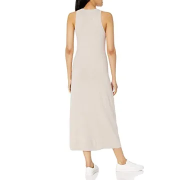 The Drop Gabriela Halter Neck A-Line Maxi Dress Silver Cloud