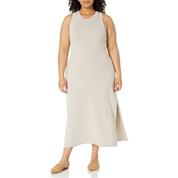 The Drop Gabriela Halter Neck A-Line Maxi Dress Silver Cloud
