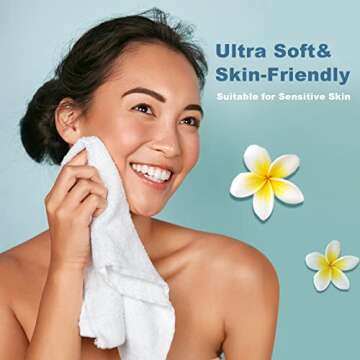 HOMEXCEL Microfiber Washcloths Towel Pack of 24, 12" x 12" Highly Absorbent and Soft Face Towels Was...