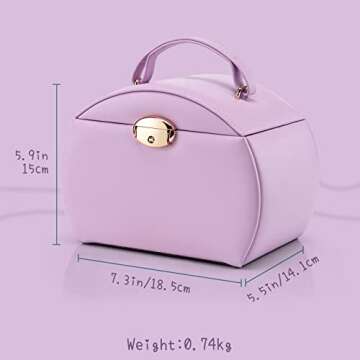 Vlando Kids Musical Jewelry Box for Girls with Drawer, Music Box with Ballerina and Stickers for Birthday Bedroom Decor, Gifts for Girls Kids Christmas Thanksgiving Gifts 2024 - Purple