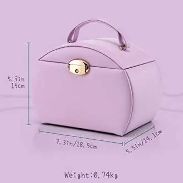 Vlando Kids Musical Jewelry Box for Girls with Drawer, Music Box with Ballerina and Stickers for Birthday Bedroom Decor, Gifts for Girls Kids Christmas Thanksgiving Gifts 2024 - Purple