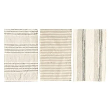 Creative Co-Op Cotton Tea Towels Set of 3 Stylish & Durable