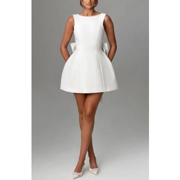 Sevintage Wine Red Homecoming Dress with Bow for Women