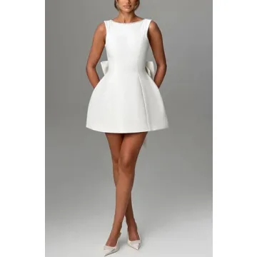 Sevintage Wine Red Homecoming Dress with Bow for Women