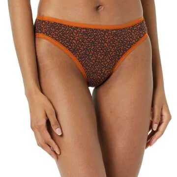 Amazon Essentials Women's Cotton Bikini Brief Underwear (Available in Plus Size), Pack of 6, Multicolor/Floral/Petal Print, Medium