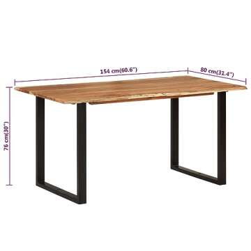 Industrial Style vidaXL Dining Table - Solid Wood Acacia