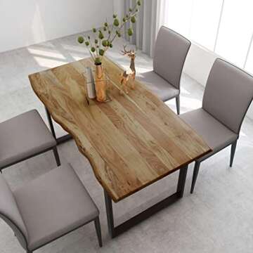 Industrial Style vidaXL Dining Table - Solid Wood Acacia