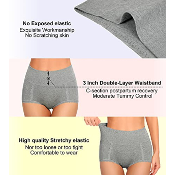 High Waisted Cotton Panties for Tummy Control