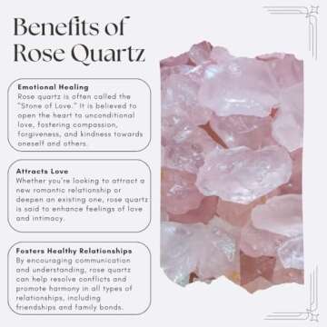 SAOI Crystal Water Bottle - Rose Quartz Gemstone Infused Elixir - Natural Wellness Healing - Glass/Stainless Steel