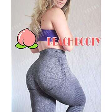 FITTOO Women's High Waisted Seamless Leggings Ankle Peach Butt Yoga Pants Tummy Control Running Work...