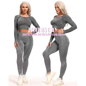 FITTOO Women's High Waisted Seamless Leggings Ankle Peach Butt Yoga Pants Tummy Control Running Workout Gym Tights Grey S