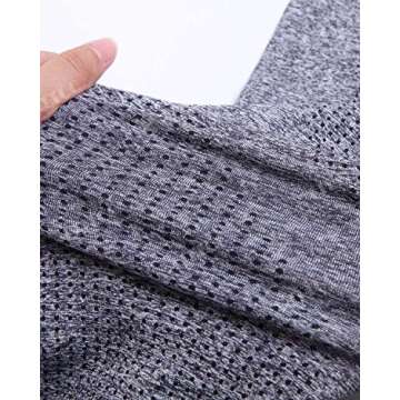 FITTOO Women's High Waisted Seamless Leggings Ankle Peach Butt Yoga Pants Tummy Control Running Workout Gym Tights Grey S