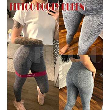 FITTOO Women's High Waisted Seamless Leggings Ankle Peach Butt Yoga Pants Tummy Control Running Workout Gym Tights Grey S