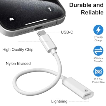 ACANDYA USB C to Lightning Adapter for iPhone 15/Pro