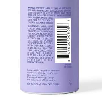 FLAMINGO Women's Foaming Shaving Gel with Aloe Vera, 6.7oz - 3ct