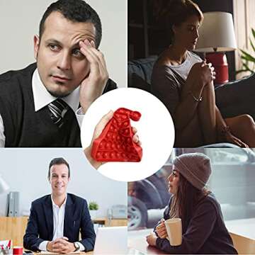 Jofan 4 Pack Christmas Fidget Sensory Pop Toys Pack for Kids Girls Boys Toddlers Christmas Stocking Stuffers Party Favors Gifts Stress Relief