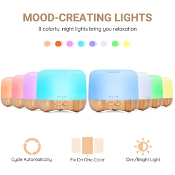 Homeweeks 300ml Essential Oil Diffuser with Remote Control