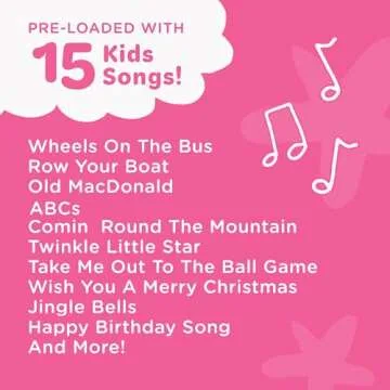 Move2Play, Kids Karaoke Microphone | Includes Pre-Loaded Songs & Bluetooth | Kids Birthday & Easter Gift | Toy for All Ages 2, 3, 4, 5, 6+ Year Old Girls, Boys & Toddlers