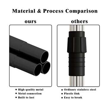 KADIGANG Black Coat Rack with Marble Base for Home