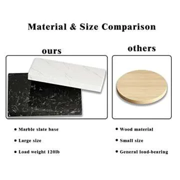 KADIGANG Black Coat Rack with Marble Base for Home