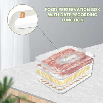 Hvxrjkn Deli Meat Container for Fridge, 3 Layer / 4 Layer Meat Container for Refrigerator Organizing...