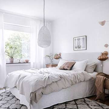 Mecpar 15.7" x 19.7 Ft Self-Adhesive White Peel and Stick Wallpaper - Waterproof Design