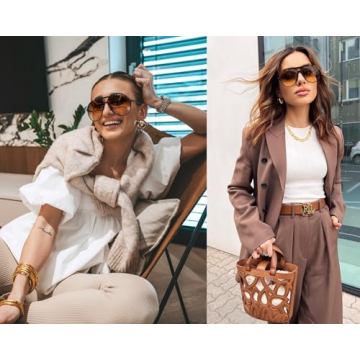 Trendy GUVIVI Retro Aviator Sunglasses for All