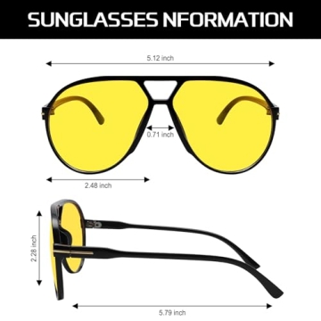 Trendy GUVIVI Retro Aviator Sunglasses for All