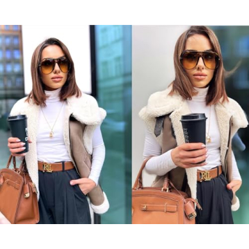 Trendy GUVIVI Retro Aviator Sunglasses for All