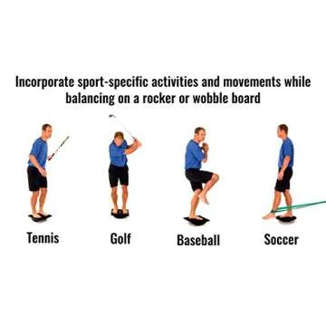 THERABAND Rocker Board Stability and Balance Trainer, Lateral Balance Board for Physical Therapy, Core Strengthening, Injury Rehabilitation, Agility Improvement, Coordination Exercise, & Surf Training