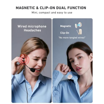 Voice Amplifier for Teachers with Wireless Lavalier Lapel Microphone Portable Bluetooth Microphone &...