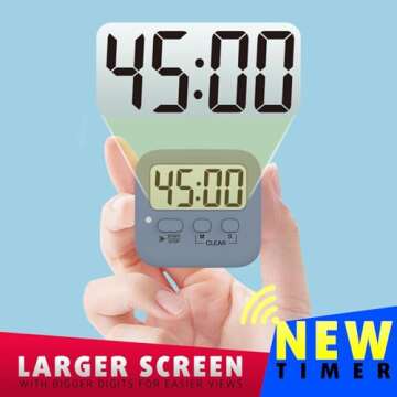 Antonki 2 Pack Digital Timer for Kids, Magnetic Countdown Kitchen Timers for Cooking, Egg, Classroom, Teacher, Exercise, Study, Oven - Battery Included