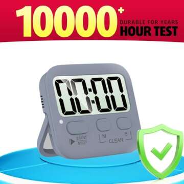 Antonki 2 Pack Digital Timer for Kids, Magnetic Countdown Kitchen Timers for Cooking, Egg, Classroom, Teacher, Exercise, Study, Oven - Battery Included