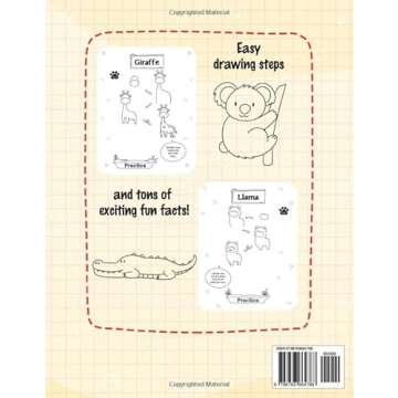 How To Draw Animals For Kids: Simple And Easy Drawing Book To Learn How To Draw Dog Cat Lion Elephan...